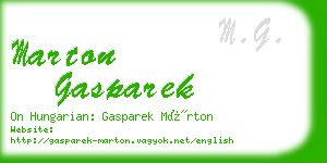 marton gasparek business card